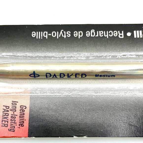 1996 Parker Ball Pen Refill Black 30316 & Blue 30326 Ink Medium 1.0 mm Set Of 2 - Picture 3 of 4